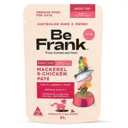 Be Frank Grain Free Adult Mackerel & Chicken Pate Wet Cat Food 85g 12x85g