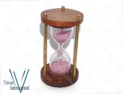New 3 Minute Sand Timer Sandglass Antique Brass Nautical Home Decor @Vi