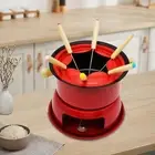 Cast Iron Fondue Pot Set Cheese Fondue Set Home for Party Outside Picnic