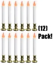 (12) Sylvania V1517 9" Electric Window Candles w Automatic Shut Off Timer