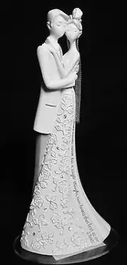 NIB GINA FREEHILL "FOREVER" BRIDE & GROOM WEDDING CAKE TOPPER STATUE 6.25" HIGH