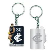 Carlton Blues Charlie Curnow Metal Keyring