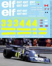 1/12 DECALS FOR TYRRELL P34 SWEDEN F1 GP 1976 SCHECKTER DEPAILLER DECAL TBD971