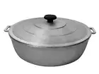 Aluminum Caldera Dutch Oven Cast Aluminum Cookware 3.4 Quart, Silver