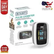 Dr. Talbot's Pulse Oximeter with Lanyard and Travel Pouch, White and Gray
