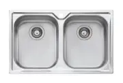 Oliveri Diaz Double Bowl Top Mount Sink