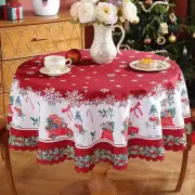 Christmas Theme Festive Table Cloth Dining Waterproof Tablecloth Fabric