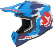 Acerbis Linear, motocross helmet , color: Matt Dark Blue/Blue/Red/White , size: M