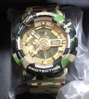 G-SHOCK X A BATHING APE®聯名錶款GA-110APE-5A 手錶