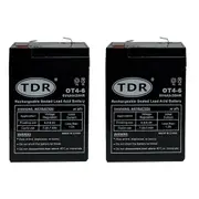 TDR 2pcs 6V 4Ah SLA Rechargeable Battery, Sealed Lead Acid 6 Volt 4.5Ah High Rate for Toy Electric Bike, Scooter, UPS, Alarm System, Mobility Scooter, Maintenance-Free