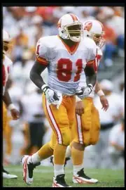 Tight end Jackie Harris Tampa Bay Buccaneers looks on during a - 1996 Old Photo