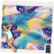 Beach Blanket Waterproof Sandproof Oversized 95”x 80”,Sand Free Beach Mat with