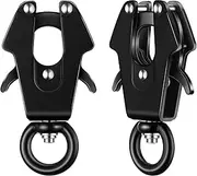2 Pcs Frog Clip Black Dog Leash Clasp 360 Degree Swivel Clip Heavy Duty Quick Release Dog Chain Buckle Frog Cable Dog Leash Buckle for Linking Pet Collar and Dog Pet Supplies