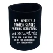 Gym Swps Washing Instructions - Funny Novelty Stubby Holder