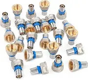 LTWFITTING Press Fitting Coupling PEX 16 mm x 3/4 Inch Internal Thread Sleeve Transition for Aluminium Multilayer Composite Pipe with Sealing Rings Oring Heating Installation (Pack of 25)