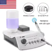 Ultrasonic Scaler Tips Fiber Optic Piezo Scaling Dental LED Handpiece + Bottle