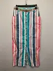 Vintage NWT Bonjour Women Button Front Maxi Skirt Striped Size 10 Cotton B278 15