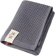 SEWOART Xcm Waffle Weave Towel Pure Cotton Ultra Absorbent Multi Purpose Face and Bath Towel Lightweight Grey Cleaning Towel for Home and Travel Use