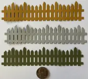JAGGED PICKET FENCE Die-Cut(3pc)6-1/4" x1-1/4"Garden •Trees•Garden•Yard•Outside