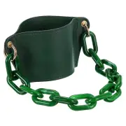 Water Bottle Carrier Holder with Acrylic Strap, 160x75mm Cup Holder, Green
