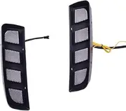 2Pcs LED Daytime Running Light Fog Light DRL Dynamic Yellow Turn Signal Lamp for Honda Civic Type R 2018 2019-White Yellow