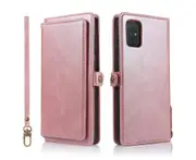 Detachable Phone Case for Easy Portability (Pink), Wallet Case for Samsung Galaxy A71 5G (Not for 4G)