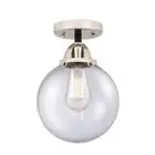 Innovations Beacon 8" Semi-Flush, LED, BK PN/Seed - 288-1C-BPN-G204-8-LED