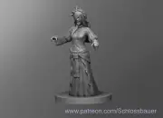 Medieval Weeping Woman Creature Monster Manual 28mm Scale DND D&D Miniature SB