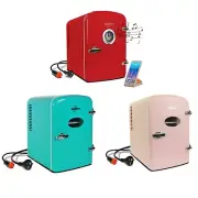 Koolatron Portable Mini Fridge- 6 Can Bar Fridge for Bedroom, Cosmetic, Skincare