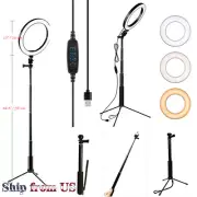 10" LED Ring Light w/Selfie Stick & Tripod Stand Kit for Phone Video Live Stream