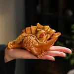 READY STOCK HIGH-QUALITY THREE-LEGGED GOLDEN TOAD TEA PET TH