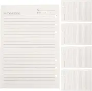SHOWERORO A5 Loose-leaf Notebook Core Papers 5 Pieces Flat Pages for Diary Planning Brainstorming