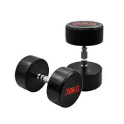 2 Pack of 30kg - Total 60kg Rubber Coated Dumbbell Hand Weight - Rubber Dumbbell