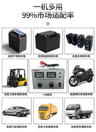 【可開發票】德力西各類電瓶充電器 蓄電池直流純銅充電機GCA-H20A 6V 12V 24V