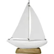 LVD Drift Sail Boat Figurine Home/Office Decor 34cm - White