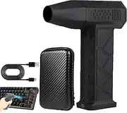 Ac-27 Air Duster,Ac-27 Turbo Fan,Air Blower,Super Power Cordless,Rechargeable Cordless High Power Duster,Rechargeable High Speed (Black)