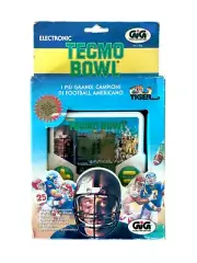 TECMO BOWL Handheld LCD Game Tiger Electronics 1991 Italy Gig New