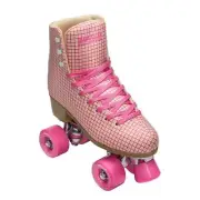IMPALA QUAD ROLLER SKATES - INDOOR/OUTDOOR - ROLLERSKATES - VEGAN - PINK TARTAN
