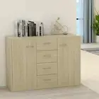 NNEVL Sideboard Sonoma Oak 88x30x65 cm Chipboard