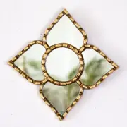Handmade Diamond Mirror on the Wall Home Room Decor - Peruvian Painted Glass Mir