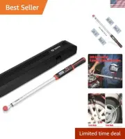 Precision Digital Torque Wrench 1/2" 12.5-250.8 ft-lb, 17-340 Nm with LED Alert
