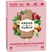 Proud & Punch Hazelnuts About Chocolate Frozen Dessert Sticks 6 pack