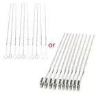 10 Pcs Stainless Steel Flat Meat Skewers For Outdoor BBQ Barbecue