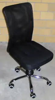 Black Mesh Ergonomic Office Chair Computer Middle Back Task Swivel Seat Casters