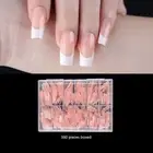 Long Press on Nails Flat Edge Style Reusable Set for Diy Manicure Glossy