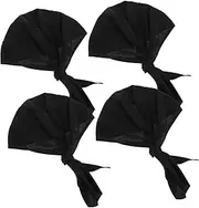 Toddmomy 4pcs Bicycle Hat Motorcycle Helmets for Men Motorcycle Accessories Bicycle Accessories Running Hat Bike Accessories Summer Hat for Sports Cooling Hat Cap for Men Black Polyester