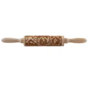 Nativity Pattern Xmas Christmas Wooden Embossing Rolling Pin with 9 Differe R7U8