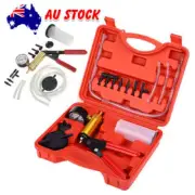 Hand Held Brake Bleeder Bleed Tester Set Kit Vacuum Pump Car Motorbike Gauge DIY