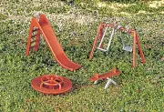 Bachmann - Park Accessories -- Playground Equipment pkg(4) - HO