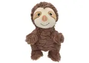 Multipet Wrinkles Wrinkleez Brown Sloth 9" Snuggles Comfort Dog Toy Squeaker